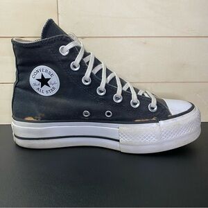 Converse Black and White Platform Sneakers
